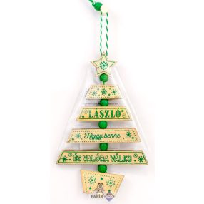 Névre szóló karácsonyfadísz, László