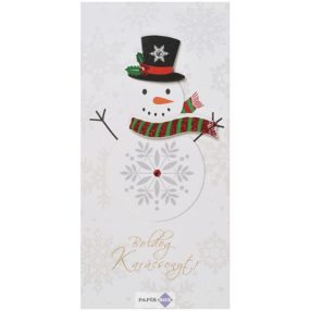 Képeslap, karácsony, Hóember 3D