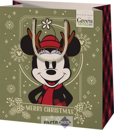Dísztasak prémium, közepes, karácsony, Mickey & Minnie