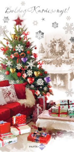 Képeslap, Karácsony, zsebes, Boldog ünnep