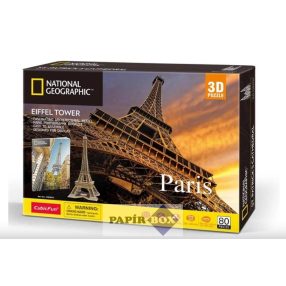   3D Puzzle, CubicFun, National Geographic, Eiffel torony, Párizs