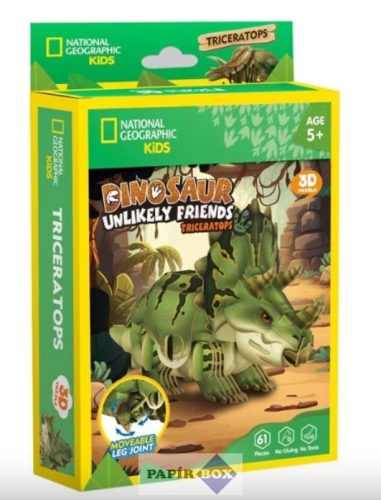 3D Puzzle, CubicFun, Triceratopsz, mini, National Geographic Kids