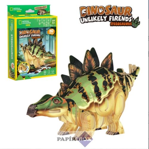 3D Puzzle, CubicFun, Sztegoszaurusz, mini, National Geographic Kids