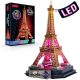 3D Puzzle, CubicFun, Eiffel torony, LED világítással