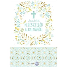 Képeslap, Keresztelő, zöld