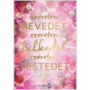 Képeslap, Valentin nap, Szeretem