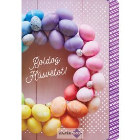 Képeslap, Húsvét, Tojáskoszorú