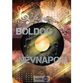 Zenélő képeslap, Névnapos, bakelit