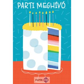 Parti meghívó - tortás