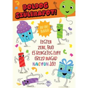 Zenélő képeslap, Szülinapos, Gyerekeknek, angol zenével