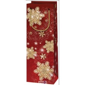 Dísztasak italos, karácsony 124*76*362, piros csillagos