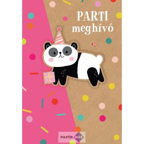 Parti meghívó - panda