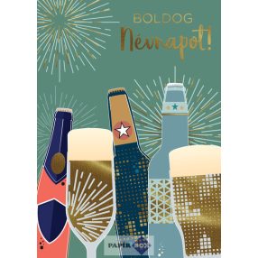 Zenélő képeslap, névnapos, Italok