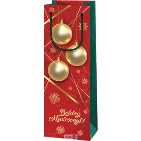 Dísztasak exkluzív italos, karácsony, piros