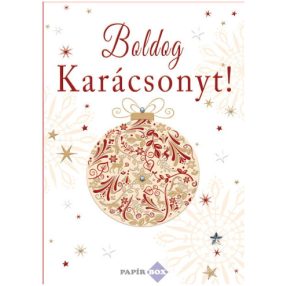 Képeslap, karácsony, gömbdísz