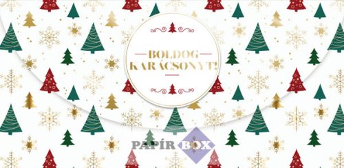 Díszboríték, Karácsony, Fenyőfák