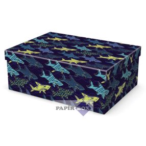 Díszdoboz, T4, 32x23x12 cm, Cápás