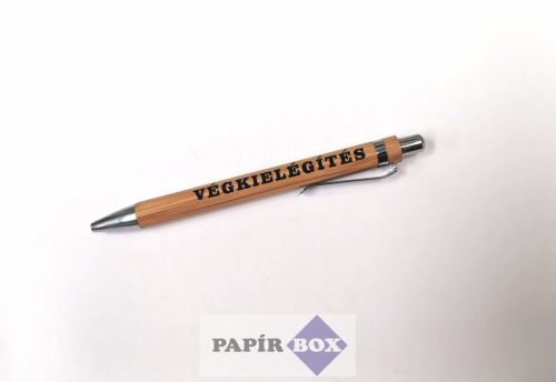 Golyóstoll, Bambusz, Végkielégítés