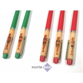 Golyóstoll, vetkőzős, Strip-pen, bikini mintás