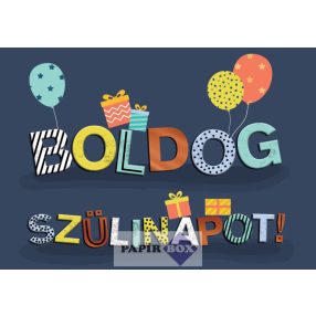 Képeslap, Trend, szülinapos, felirat