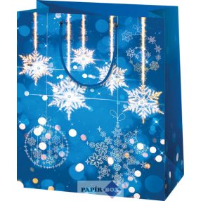 Dísztasak, nagy, karácsony, Jégvirágok, kék