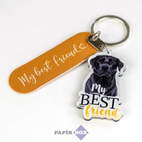 18. My best friend kulcstartó, Labrador, fekete