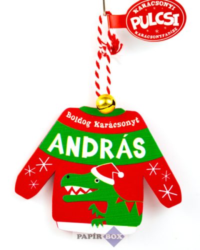 31. Karácsonyi pulcsi, András, dínó