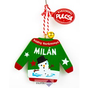 75. Karácsonyi pulcsi, Milán, hóember