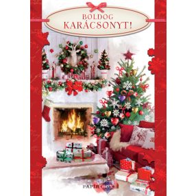 Képeslap, Karácsony, Otthon