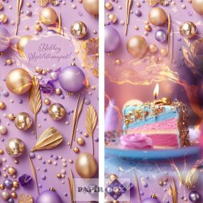 3D-s képeslap, Születésnap, Tortás