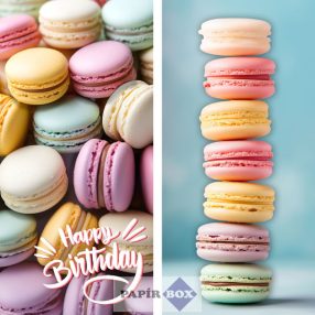 3D-s képeslap, Születésnap, Macaron