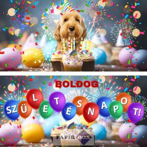 3D-s képeslap, Születésnap, Kutyás