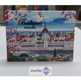 Hűtőmágnes, Budapest, Parlament, vászon