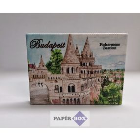 Hűtőmágnes, Budapest, Halászbástya, vászon