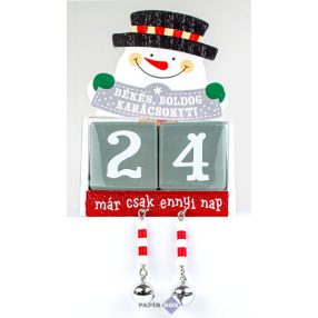   04. Adventi öröknaptár, Békés, boldog karácsonyt!, hóember