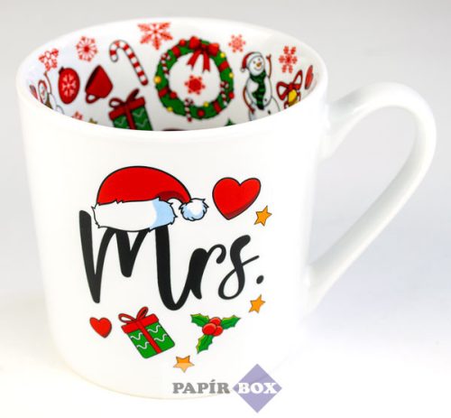 07. Lifestyle karácsonyi bögre, Mrs.