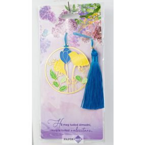 02. Fémcsipke könyvjelző, Sárga virágok