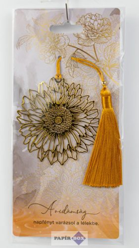 04. Fémcsipke könyvjelző, Napraforgó