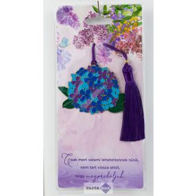 06. Fémcsipke könyvjelző, Hortenzia