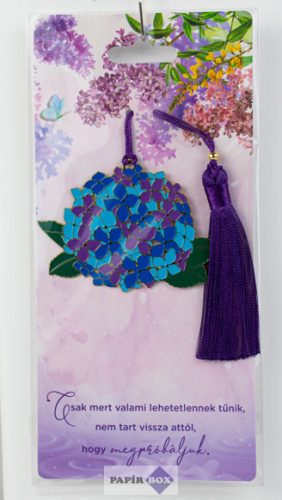 06. Fémcsipke könyvjelző, Hortenzia