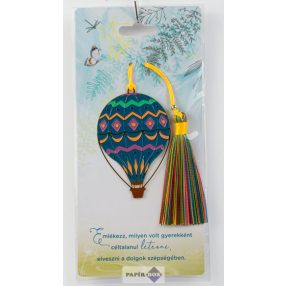 08. Fémcsipke könyvjelző, Hőlégballon