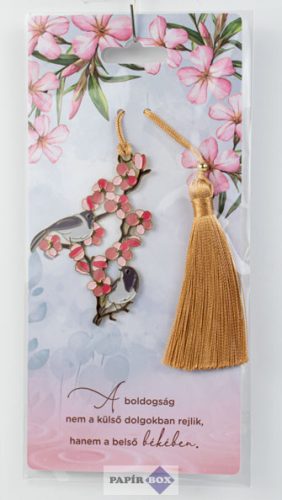 10. Fémcsipke könyvjelző, Cseresznyevirágzás