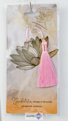 12. Fémcsipke könyvjelző, Lótuszvirág