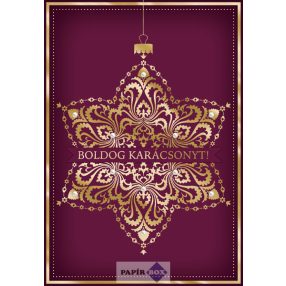 Képeslap, Karácsony, Csillag dísz