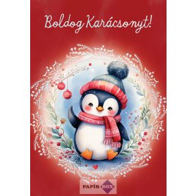 Képeslap, Karácsony, Pingvin