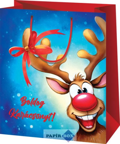 Dísztasak, nagy, karácsonyi, Rudolf