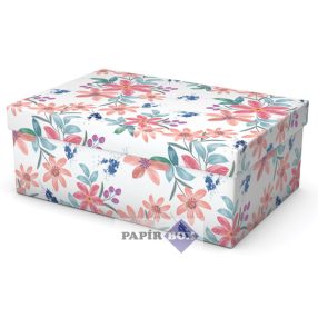 Díszdoboz, T3, 24x16x9 cm, Virágos