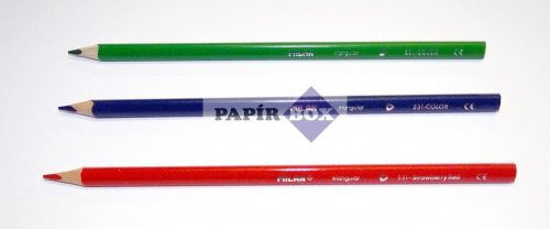 Színes ceruza szóló, háromszögletű (piros, kék, zöld)