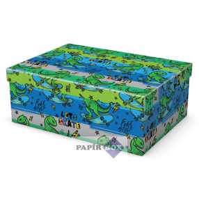 Díszdoboz, T4, 32x23x12 cm, Gördeszkás dino