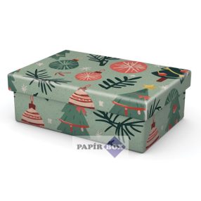 Díszdoboz, T1, Karácsonyi hangulat, 12x8x4 cm